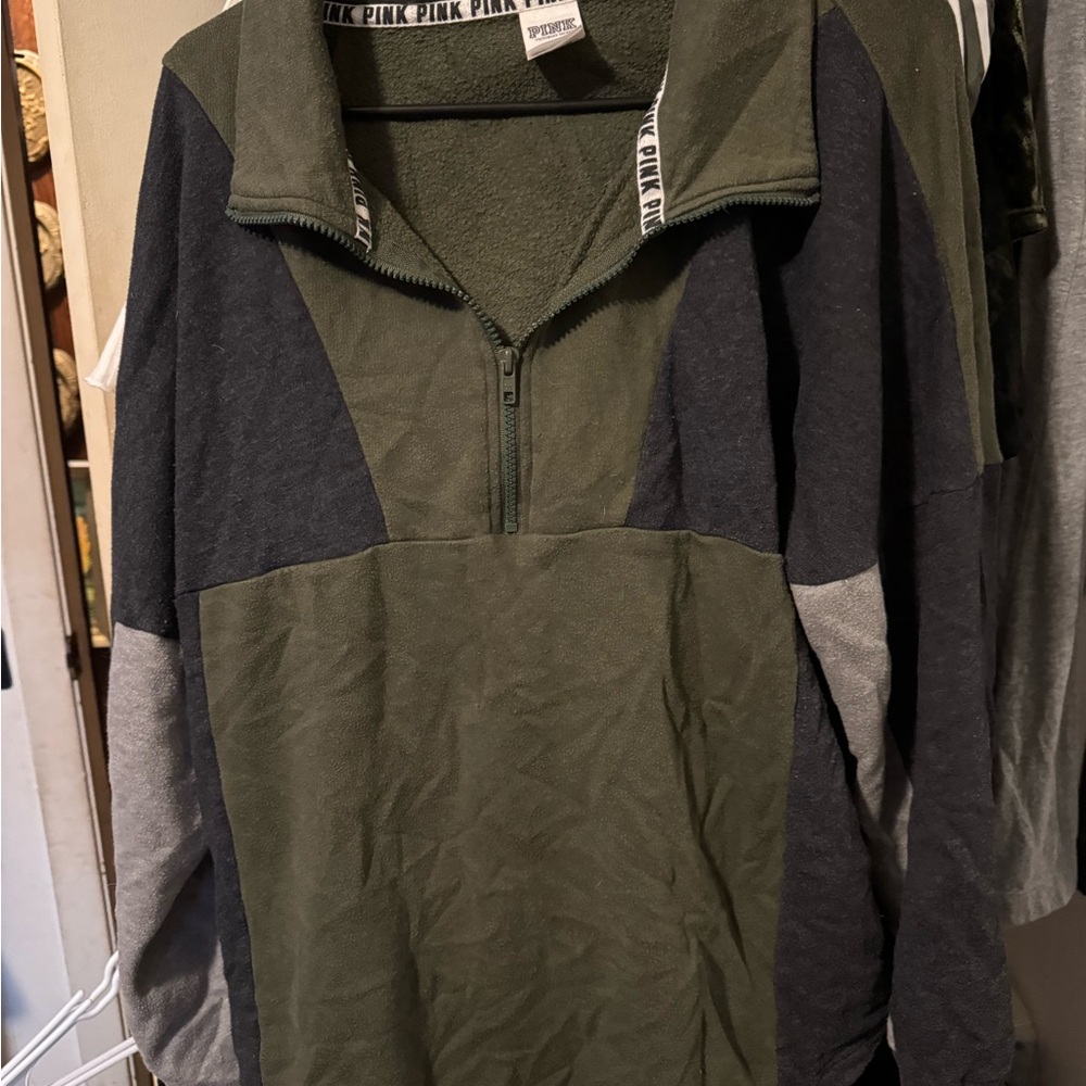 Olive Green and Gray Sweater